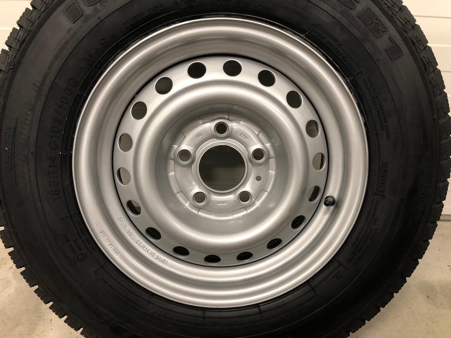 Vinterhjul R14 C 185/80 5-bult, 112 Bultcirkel