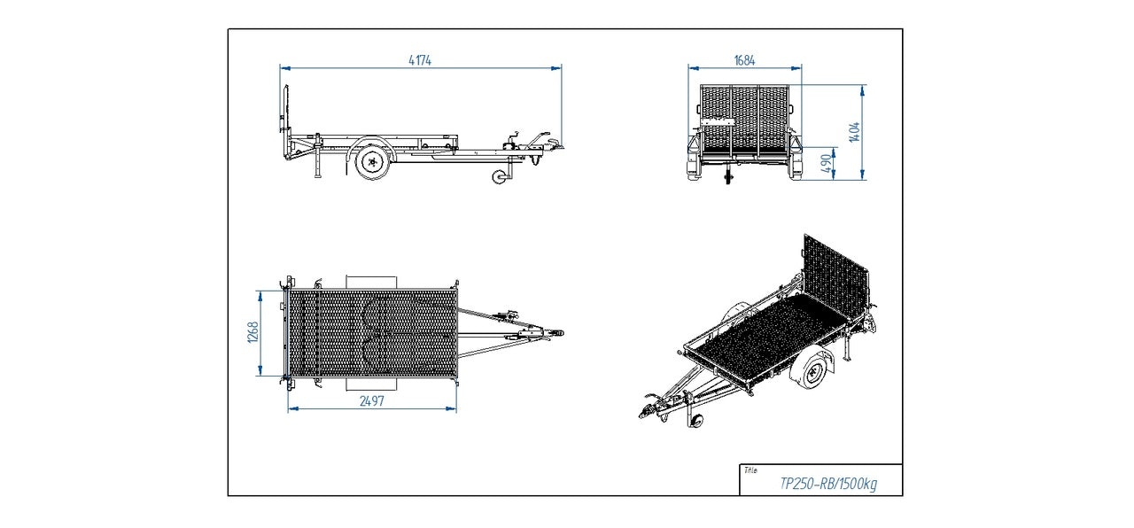 Tiki TP250-RB Machine trailer