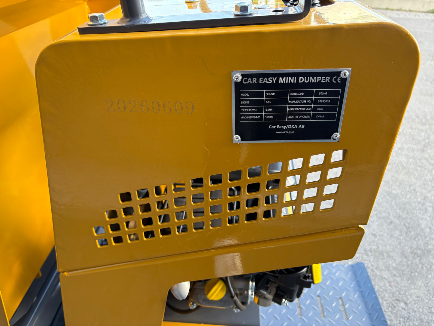 Minidumper med lyftfunktion 500kg