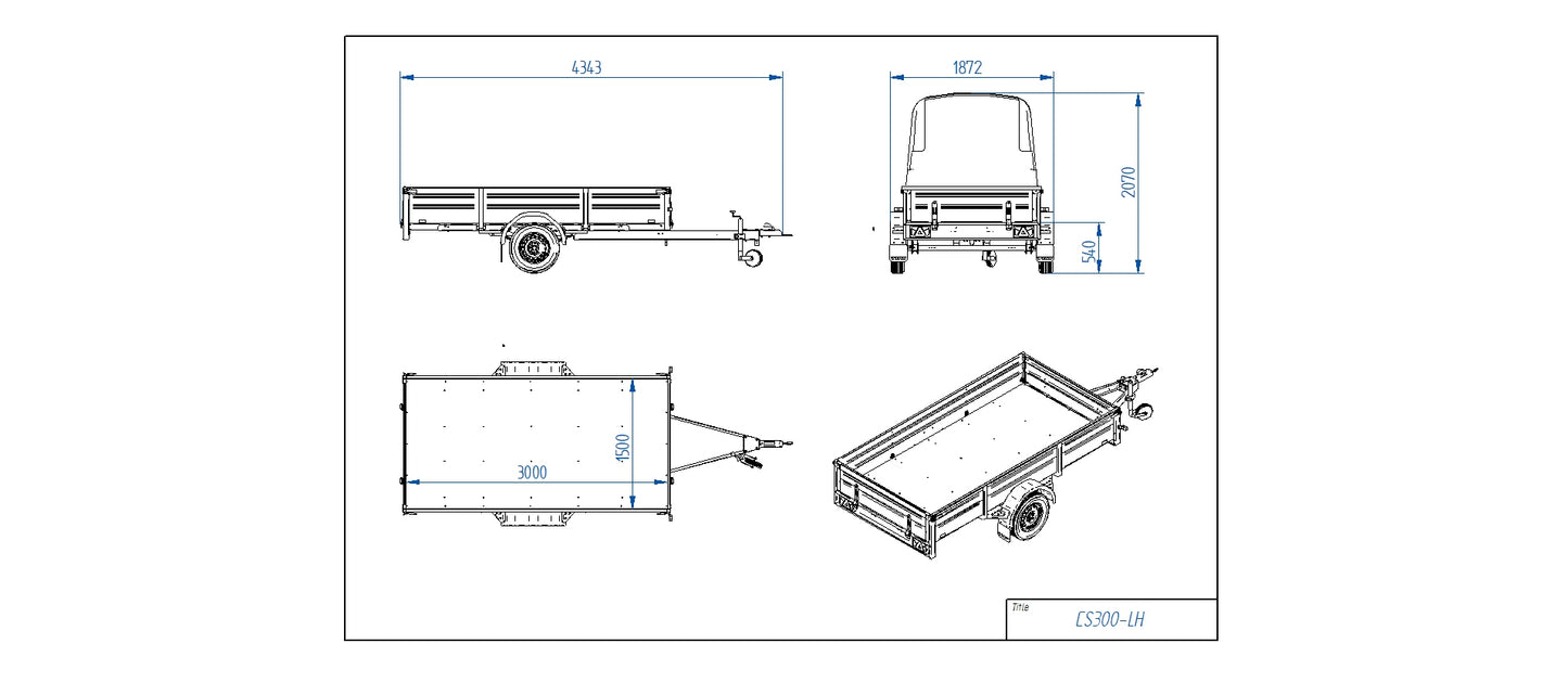 Tiki CS-300LH Trailers